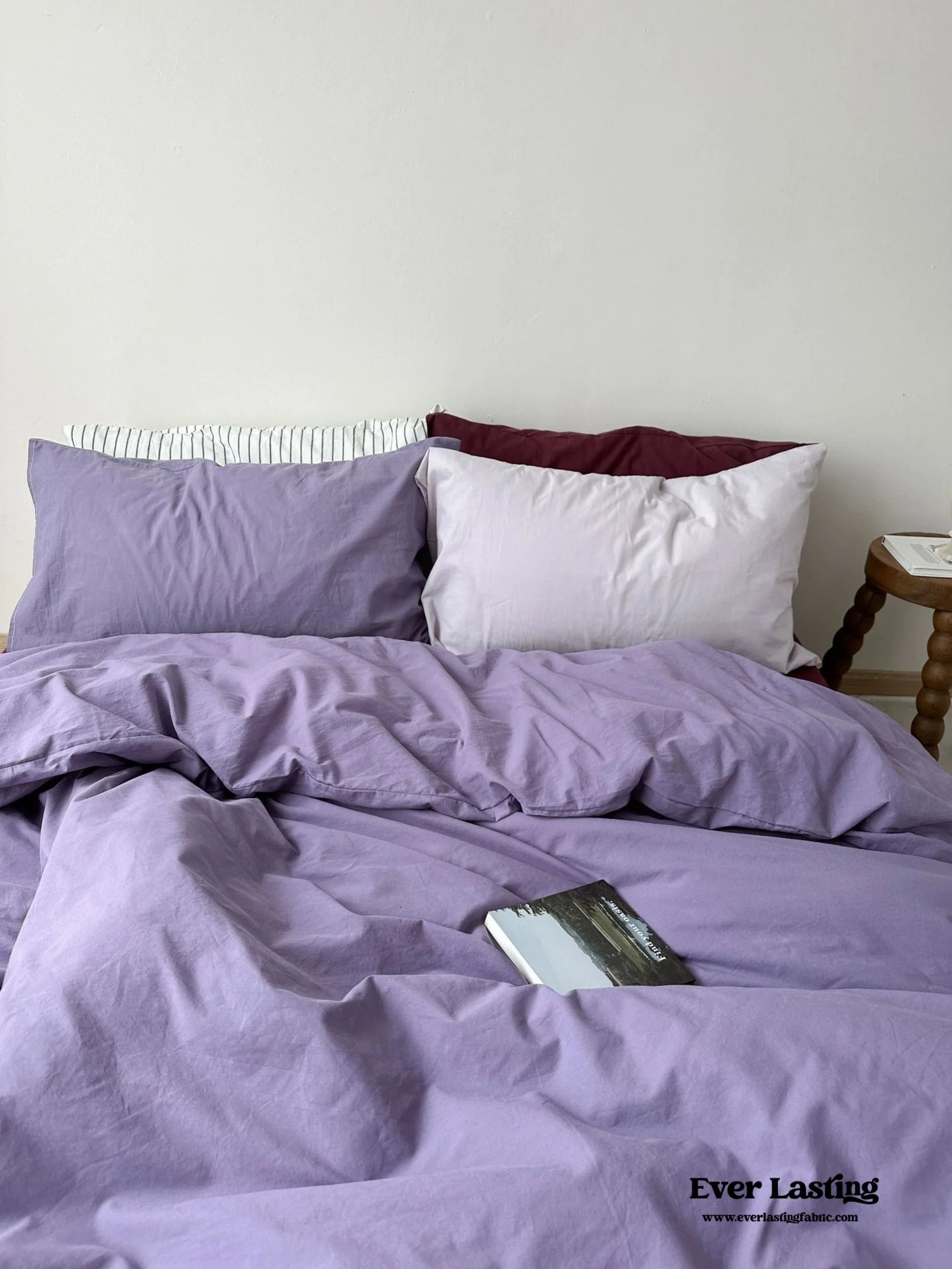 Mixed Color Berry Crush Washed Cotton Bedding Set Ever Lasting