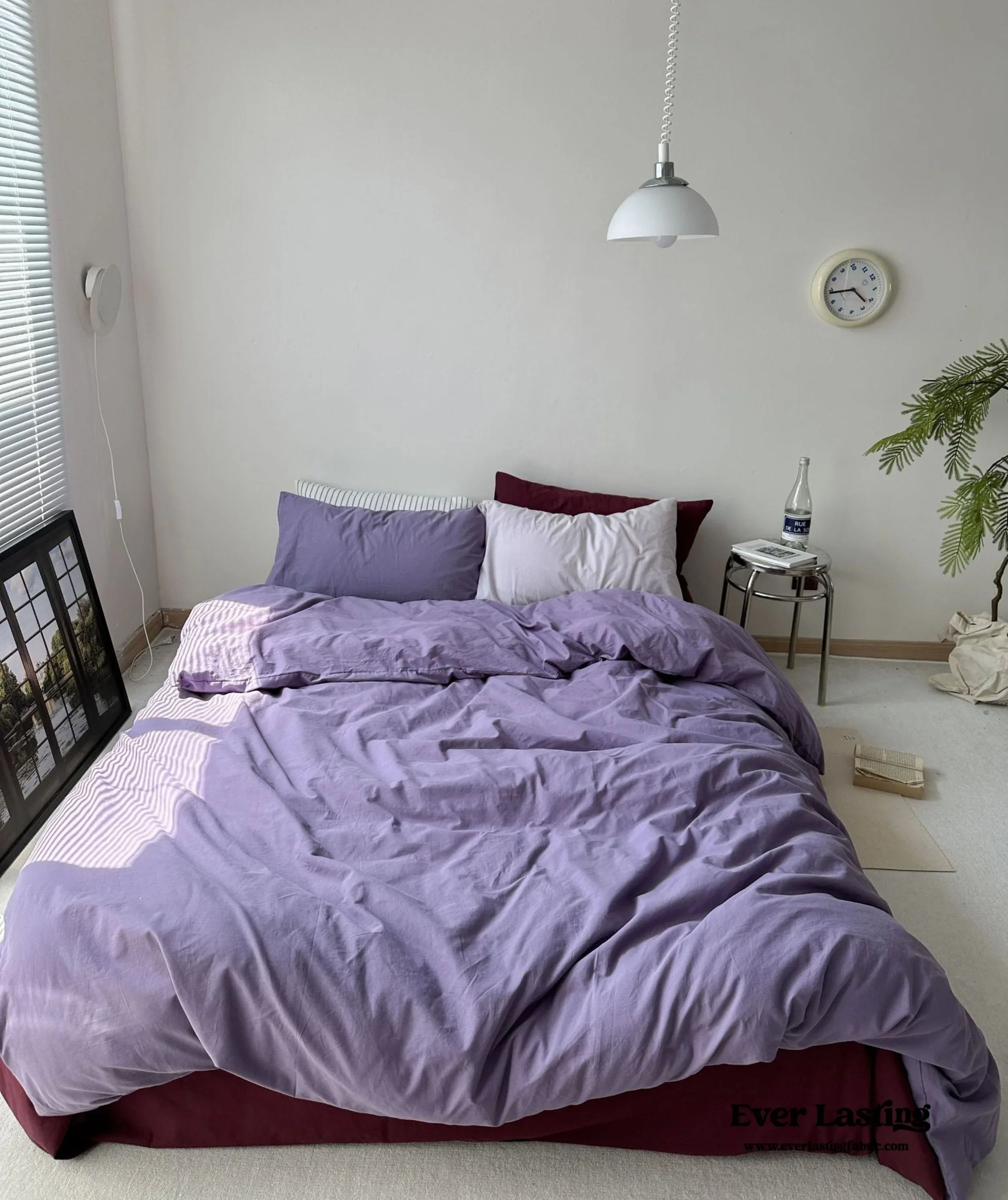 Mixed Color Berry Crush Washed Cotton Bedding Set Ever Lasting