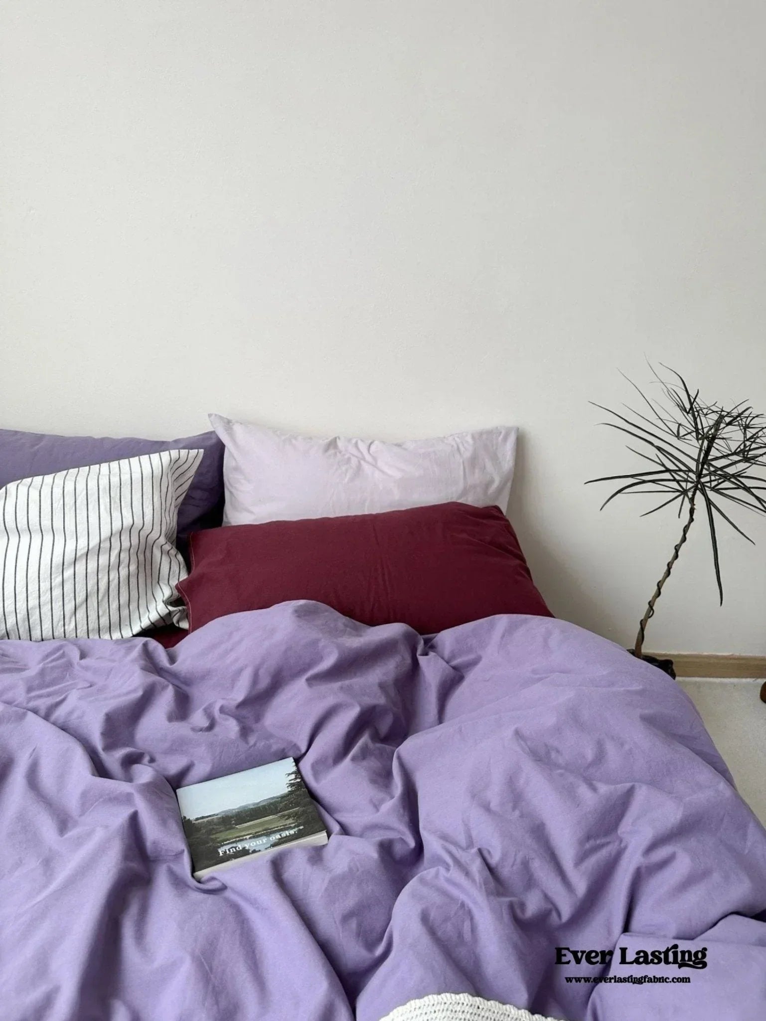 Mixed Color Berry Crush Washed Cotton Bedding Set Ever Lasting