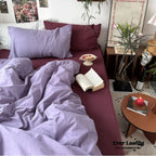 Mixed Color Berry Crush Washed Cotton Bedding Set Ever Lasting
