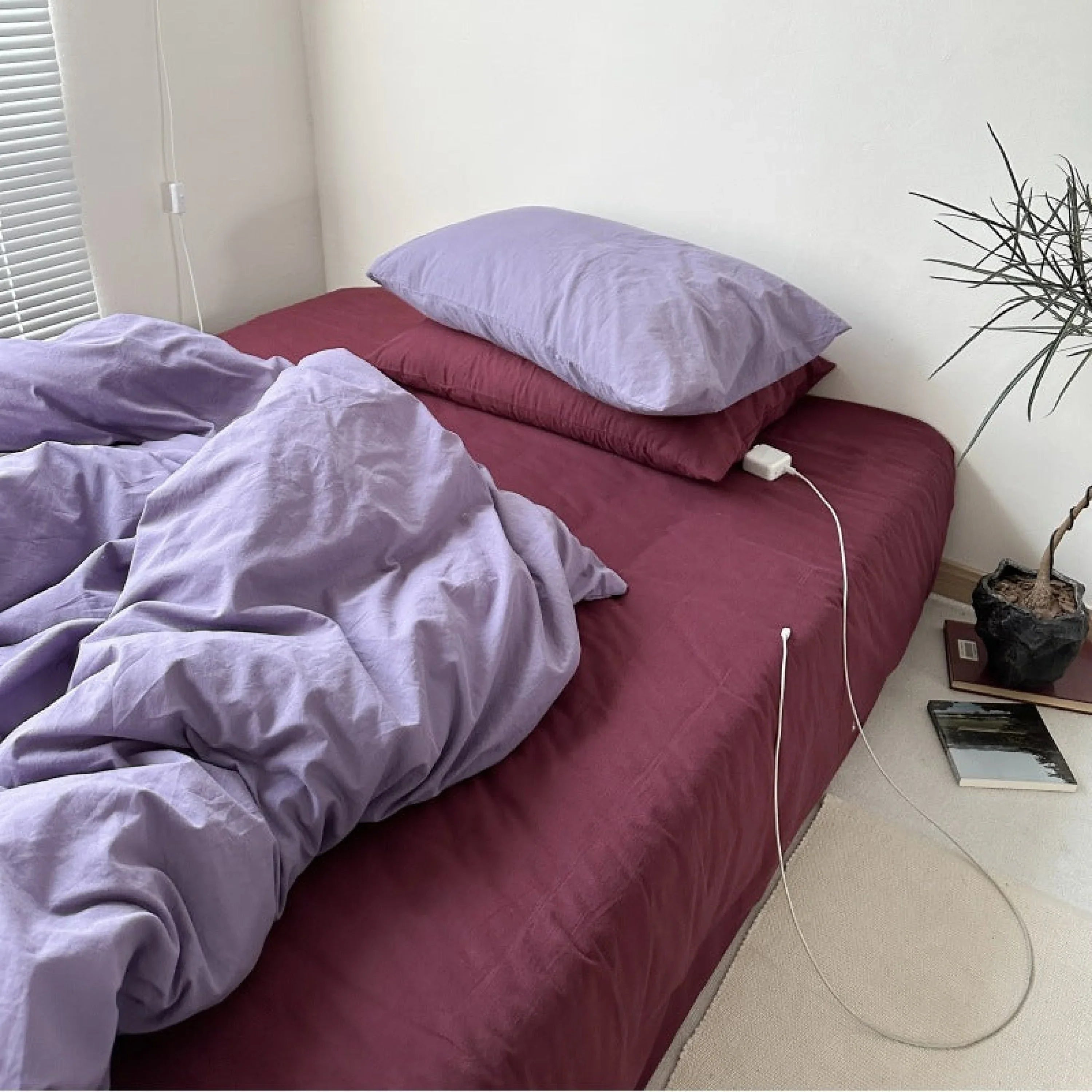 Mixed Color Berry Crush Washed Cotton Bedding Set Ever Lasting