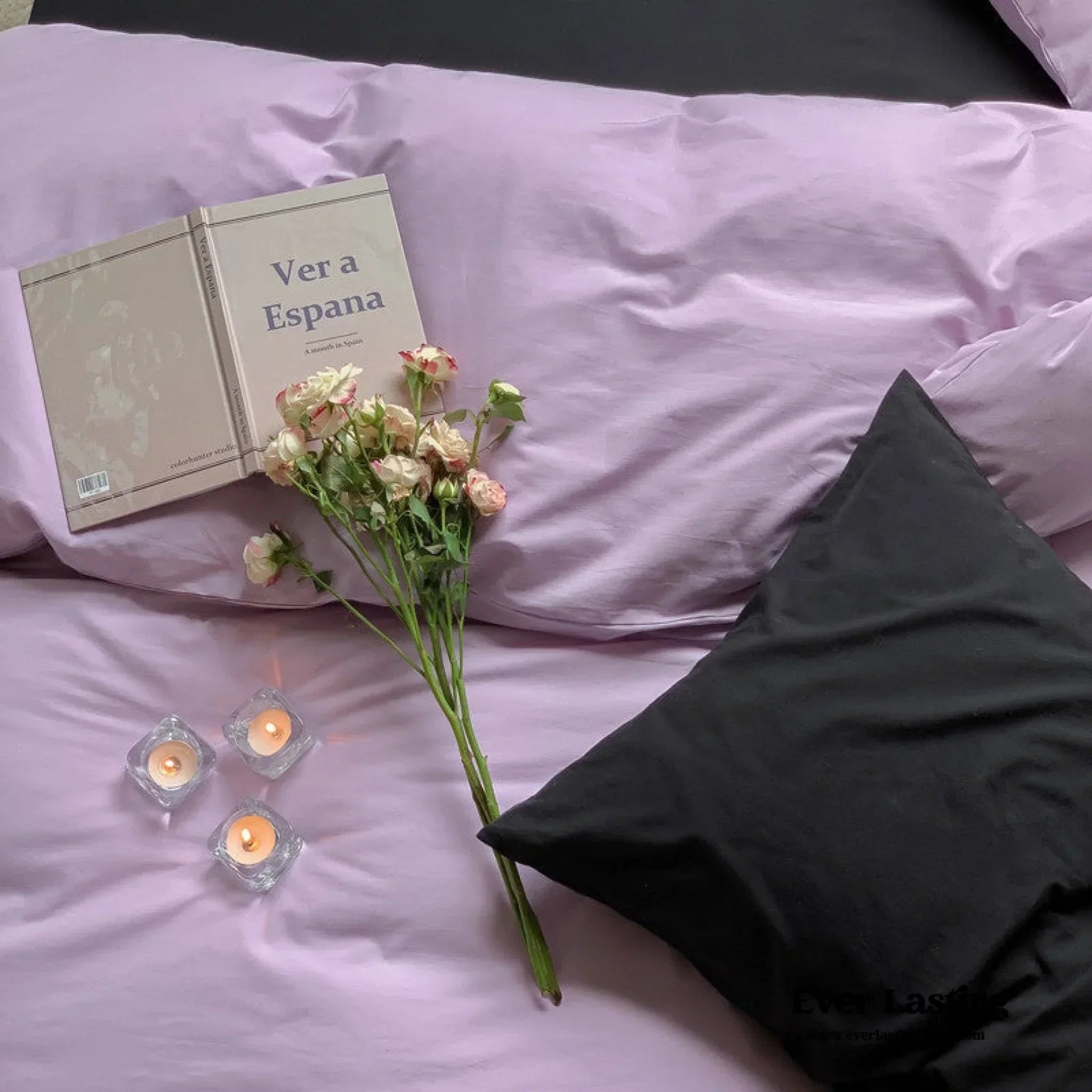 Mixed Color Maximalist Bedding Set / Green + Pink Ever Lasting