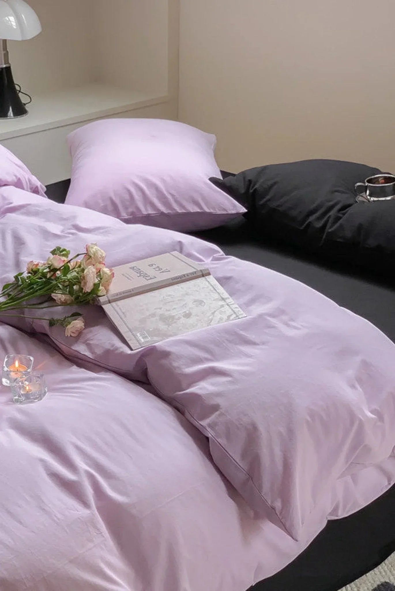 Mixed Color Maximalist Bedding Set / Purple + Black Ever Lasting