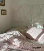 Mixed Gingham Bedding Set / Pink + Yellow Ever Lasting
