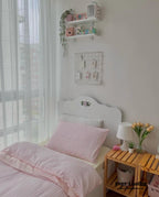 Mixed Gingham Bedding Set / Pink + Yellow Ever Lasting