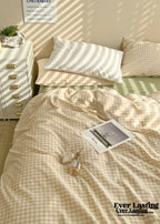 Mixed Gingham Bedding Set / Pink + Yellow Ever Lasting