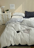Mixed Gingham Bedding Set / Pink + Yellow Ever Lasting