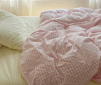 Mixed Gingham Bedding Set / Pink + Yellow Ever Lasting
