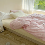 Mixed Gingham Bedding Set / Pink + Yellow Ever Lasting