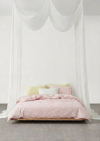 Mixed Gingham Bedding Set / Pink + Yellow