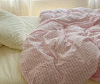 Mixed Gingham Bedding Set / Pink + Yellow Ever Lasting