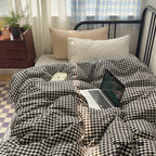 Mixed Gingham Striped Bedding Set / Mint Green Ever Lasting