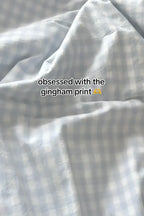 Mixed Gingham Striped Bedding Set / Purple Pink Ever Lasting