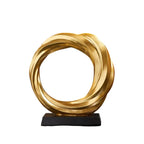 Modern Abstract Golden Circle Sculpture House Of Avana