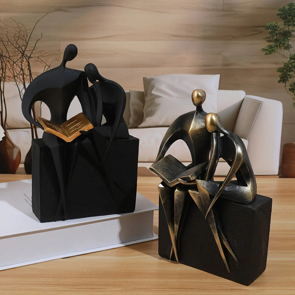 Modern Abstract Reading Sculptures - Elegant Home Decor Art Pieces House Of Avana
