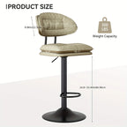 Bar Stools Set of 2/4, Modern Adjustable Height Swivel Kitchen Chairs, Counter Barstools with Backrest,... - House Of Avana