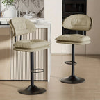 Bar Stools Set of 2/4, Modern Adjustable Height Swivel Kitchen Chairs, Counter Barstools with Backrest,... - House Of Avana