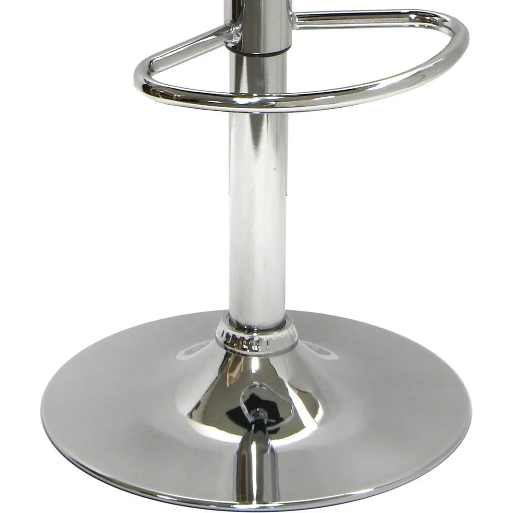Modern Air-Lift Adjustable Bar Stools with Black PVC Seat