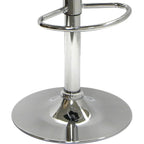 Modern Air-Lift Adjustable Bar Stools with Black PVC Seat