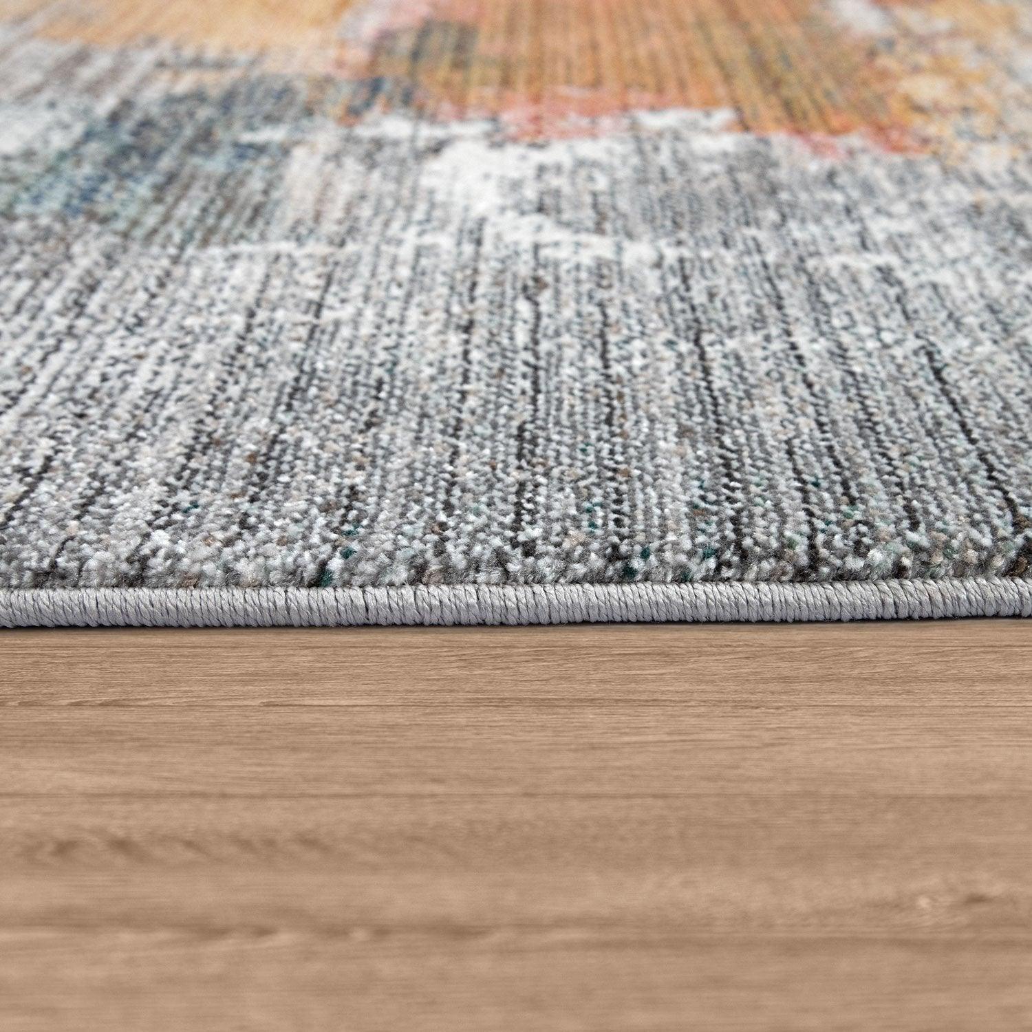 Modern Area Rug Colorful Abstract Design with 3D Effect RugYourHome