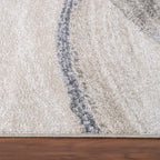 Modern Area Rug Fiesta with Artistic Waves in Beige Grey RugYourHome