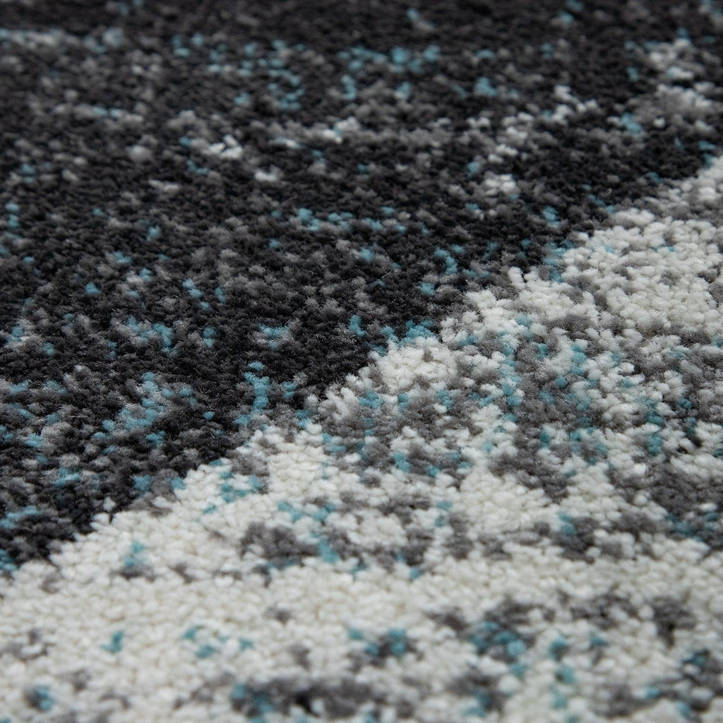 Modern Area Rug Mero Abstract Design - Grey Blue RugYourHome