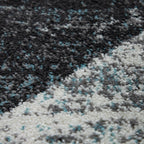 Modern Area Rug Mero Abstract Design - Grey Blue RugYourHome