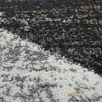 Modern Area Rug Mero Abstract Design - Grey White Yellow RugYourHome