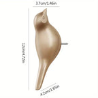 White resin bird wall hook, modern 3D design, heavy duty key holder - House of Avana