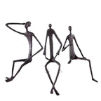 Modern Black Figure - Abstract Iron Sculpture, detail shot - House Of Avana