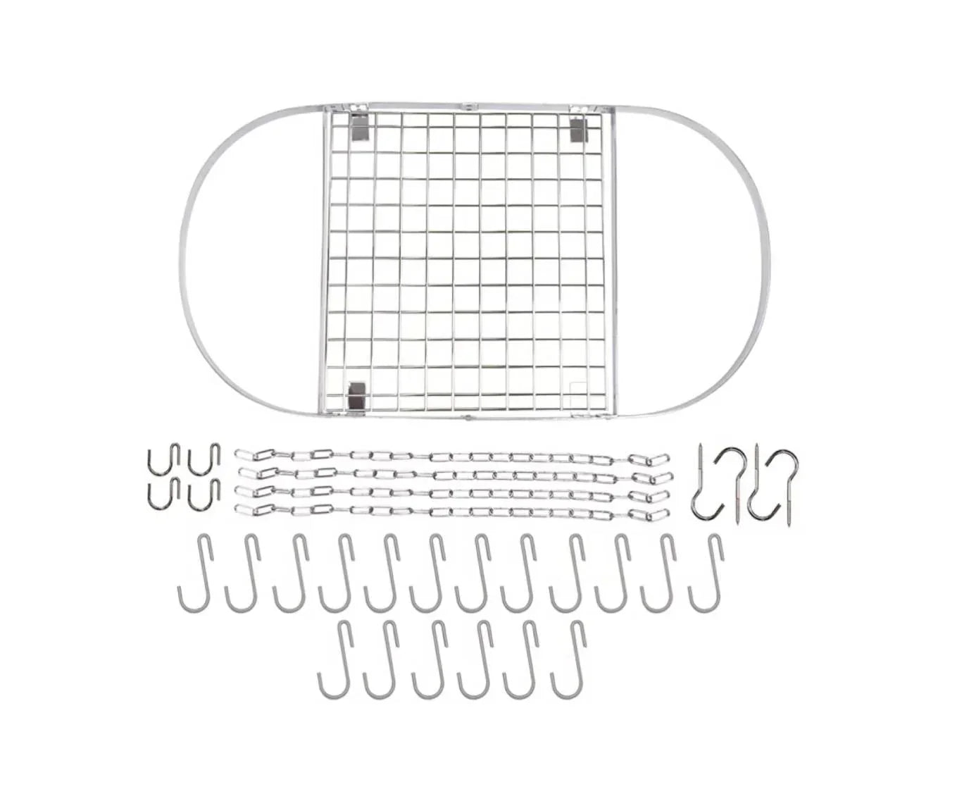 Modern Ceiling Mounted Stainless Steel Oval Hanging Pot Rack