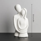 Modern Ceramic Hugging Couple Sculpture - House Of Avana