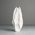 White ceramic tall vase, modern minimalist design - House of Avana