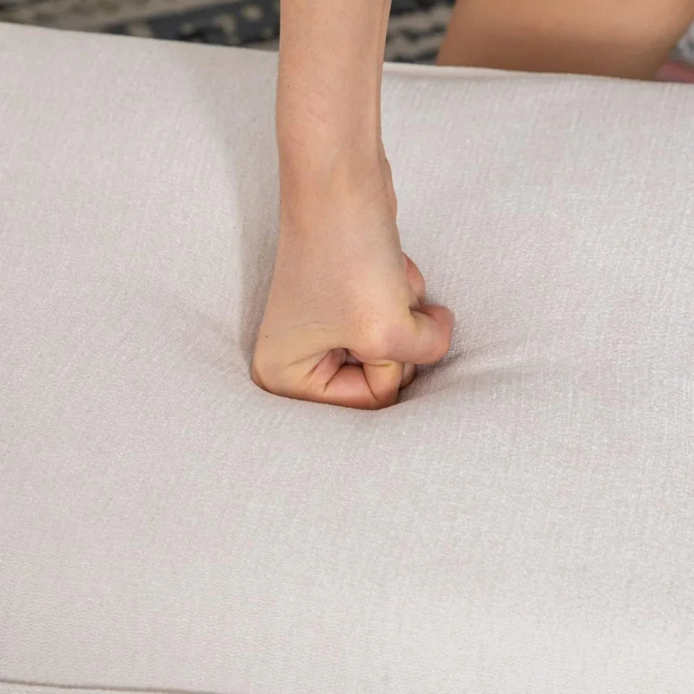 Modern Chenille Entryway Bench with Arms - Upholstered Ottoman Bench with Metal Legs, 3.2+ Cubic Feet Storage, 27" Height, Vintage Style Hardwood Frame & Soft Cushioned Seat for Bedroom, Living Room, Entryway - Elegant Footst House Of Avana