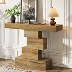 Modern Farmhouse 42-inch Entryway Accent Sofa Table in Light Brown Wood Finish
