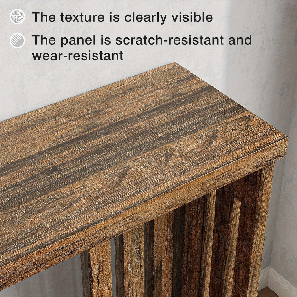 Modern Farmhouse Slim Console Table, 39 Inch Narrow Sofa Table, Living Room Table with Sturdy MDF Frame - Versatile Entryway Storage for Halls, Small Spaces and Behind Sectional Sofas House Of Avana