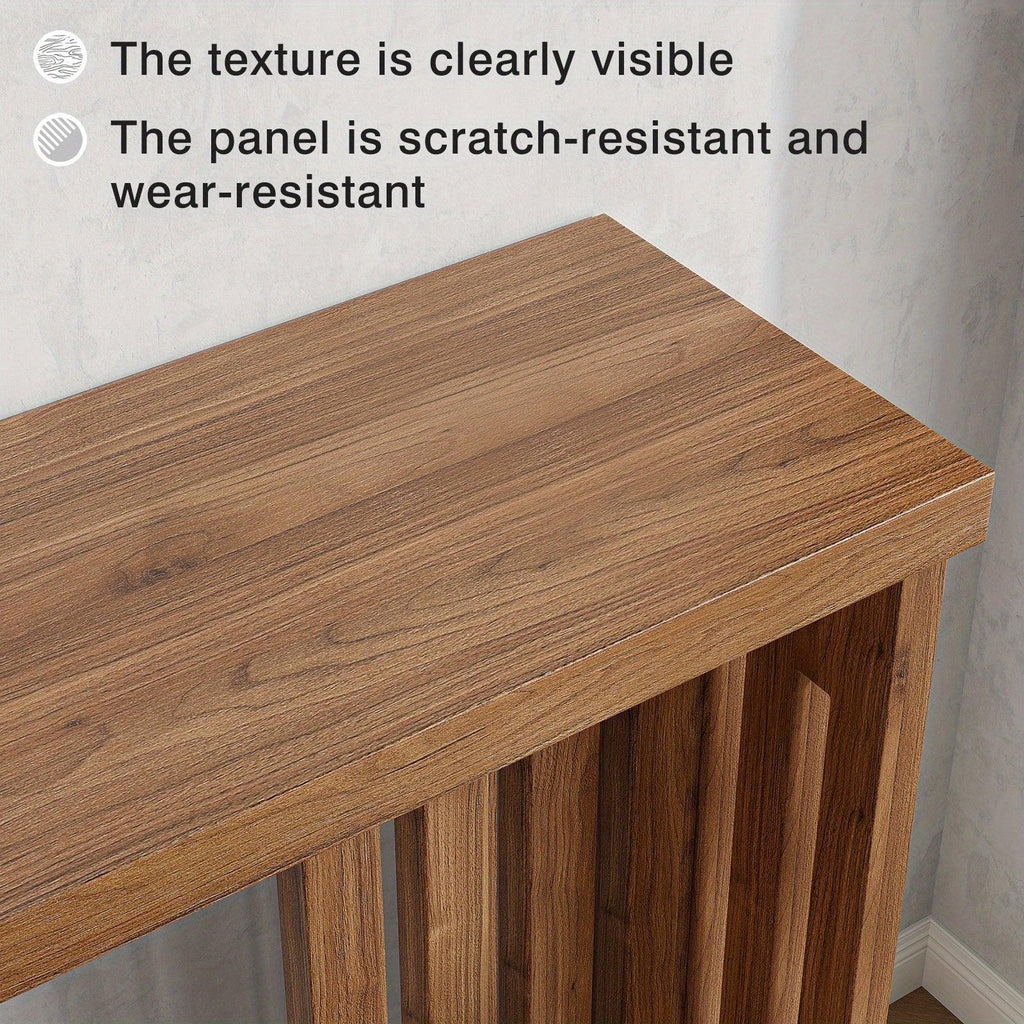 Modern Farmhouse Slim Console Table, 39 Inch Narrow Sofa Table, Living Room Table with Sturdy MDF Frame - Versatile Entryway Storage for Halls, Small Spaces and Behind Sectional Sofas House Of Avana