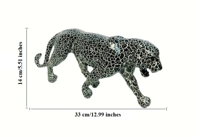 Modern Geometric Leopard Miniature Statue - House Of Avana