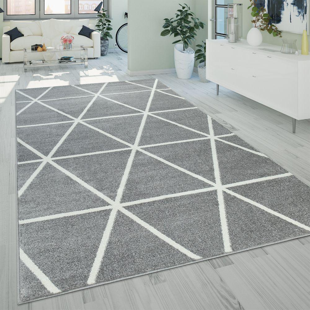 Modern Geometric Rug for Living-Room in Gray RugYourHome
