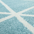 Modern Geometric Rug for Living-Room in Light Blue RugYourHome