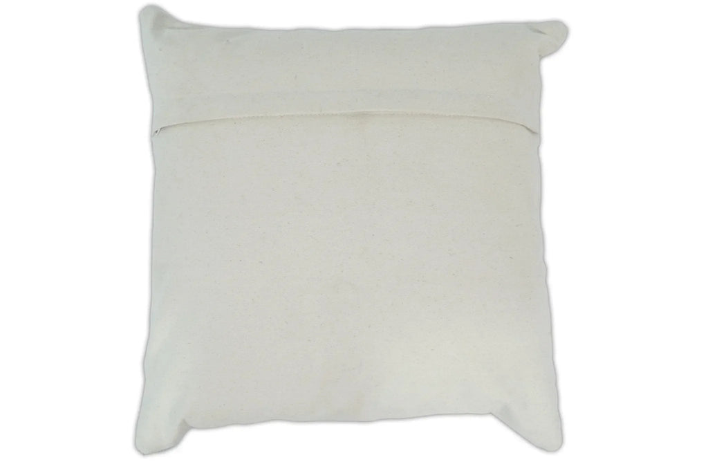 Modern Geometric Silver and Ivory Striped Genuine leather Pillow, Cushion | PL18 The Rug Decor