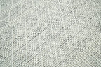 Modern Geometrical White Dhurrie Wool Area Rug