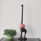 Chic Giraffe Metal Tissue Holder - Freestanding, Self-Adhesive Paper Towel Dispenser for Home & Kitchen Decor - House Of Avana