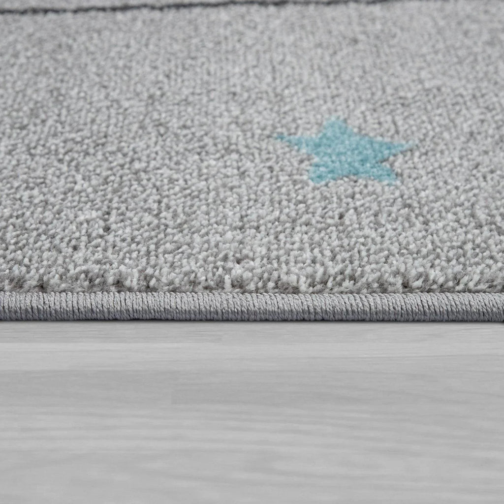 Kids Rug Nino Cute Elephant for Nursery in Grey RugYourHome