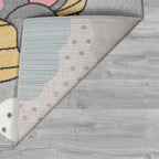 Kids Rug Nino Cute Elephant for Nursery in Grey RugYourHome