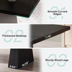 Modern Home Office Computer Desk Workstation in Black Wood Finish
