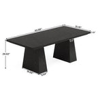 Modern Home Office Computer Desk Workstation in Black Wood Finish