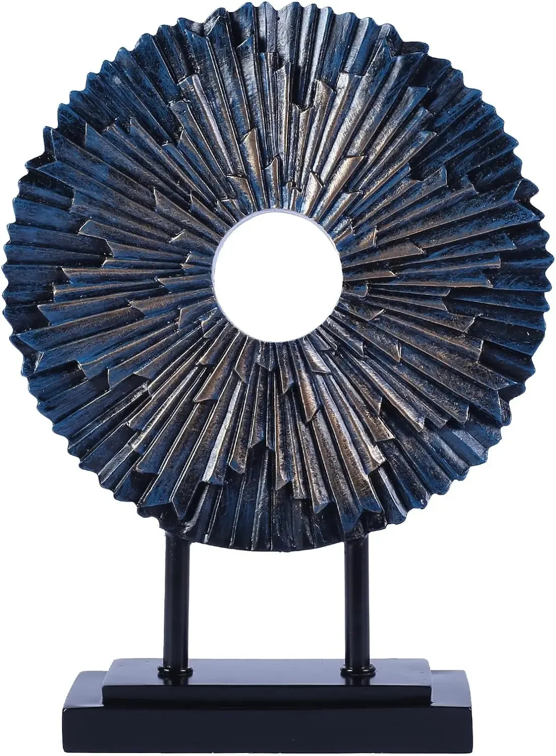 Round minimalist figurine in white ceramic, simple design - House of Avana