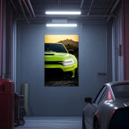 Modern Muscle Car Neon Wall Art - UV Printed LED Plexiglass Sign for Garage, Man Cave & Racing Fans - Adjustable Light and Free Shipping Peony Atelier