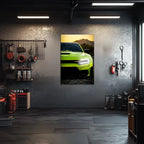 Modern Muscle Car Neon Wall Art - UV Printed LED Plexiglass Sign for Garage, Man Cave & Racing Fans - Adjustable Light and Free Shipping Peony Atelier